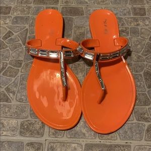 Orange sandals
